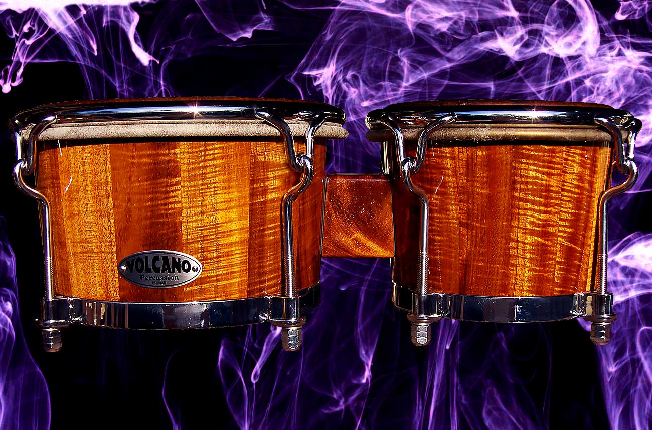 Jack Costanzo "Mr. Bongo" Signature Full Curly Hawaiian Koa Bongos